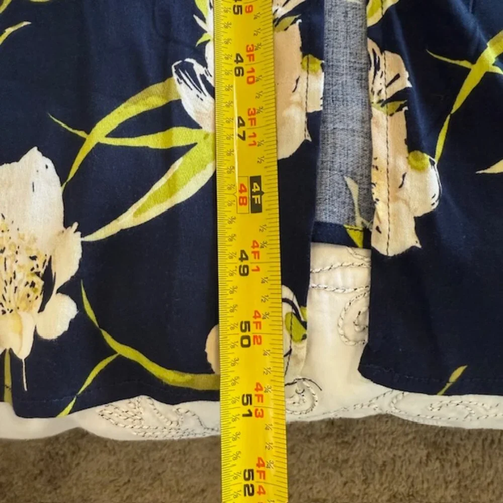 Cato Maxi Dress Tie Waist Blue and White Floral Dress Women's Size 18/20W - Picture 12 of 12